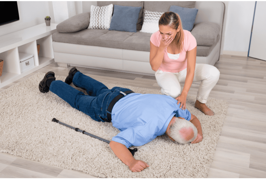 Mobility and falling man on ground upper body neuromuscular massage Buffalo Occupational Therapy Experts in Rehab Neurological Rehabilitation - Buffalo Occupational Therapy