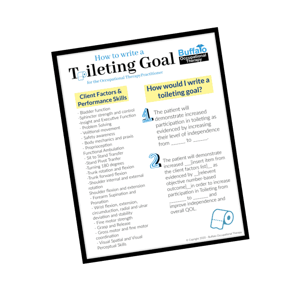 How to write Toileting Goals for OT- Buffalo Occupational Therapy