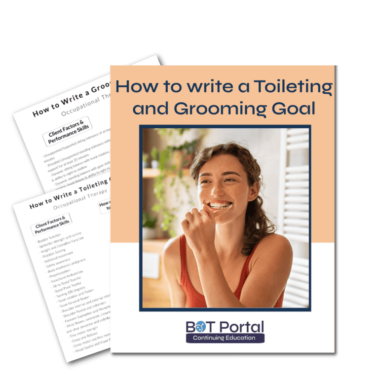 Toileting Goal how to Write a Goal for OT Practitioners