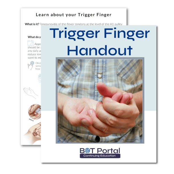Trigger Finger Patient Handout for Occupational Therapy