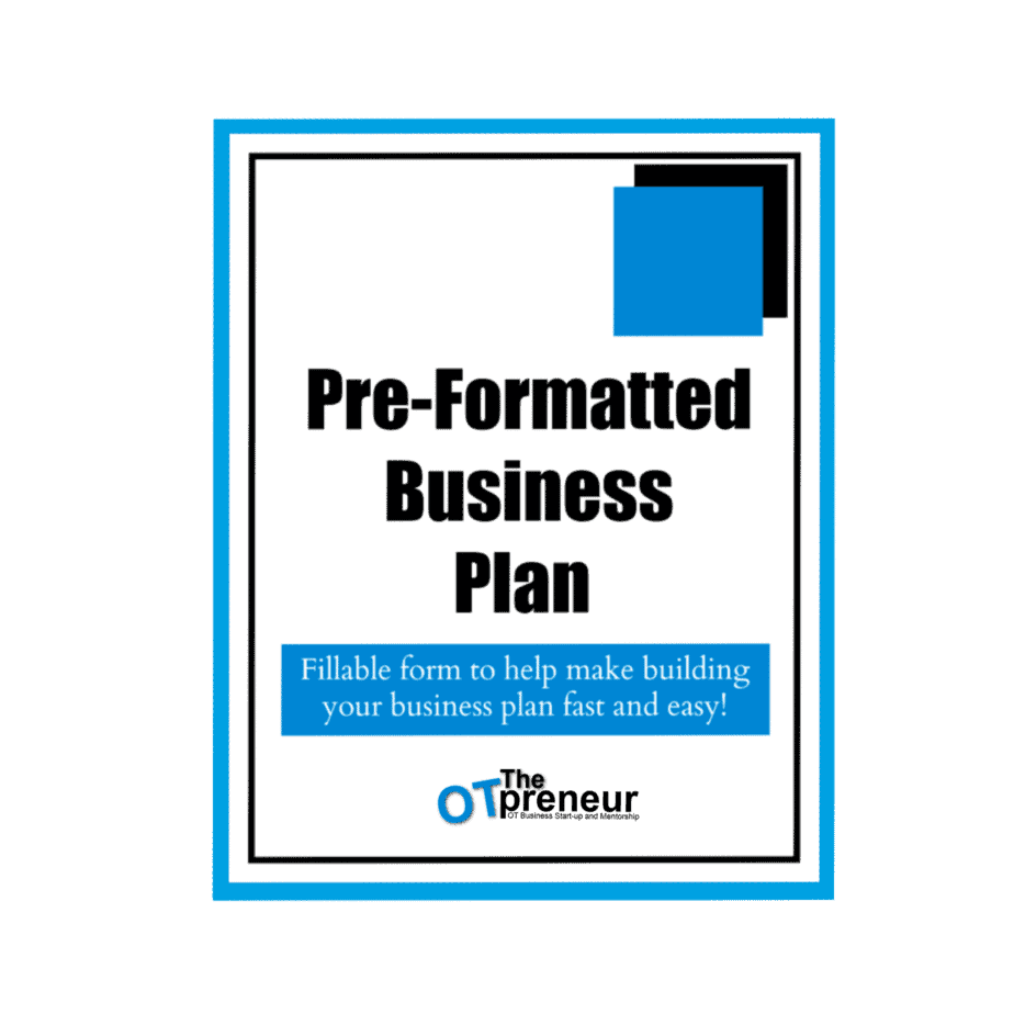 Pre-Formatted Fillable Business Plan - The OTpreneur - Thumbnail