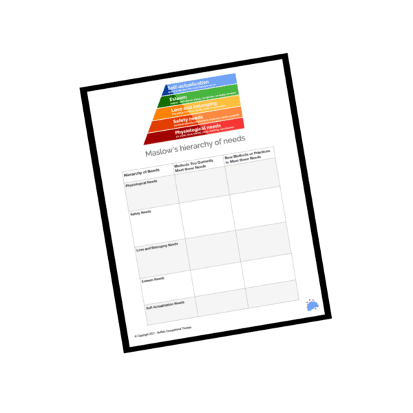 Masolow's Hierarchy of Needs Worksheet