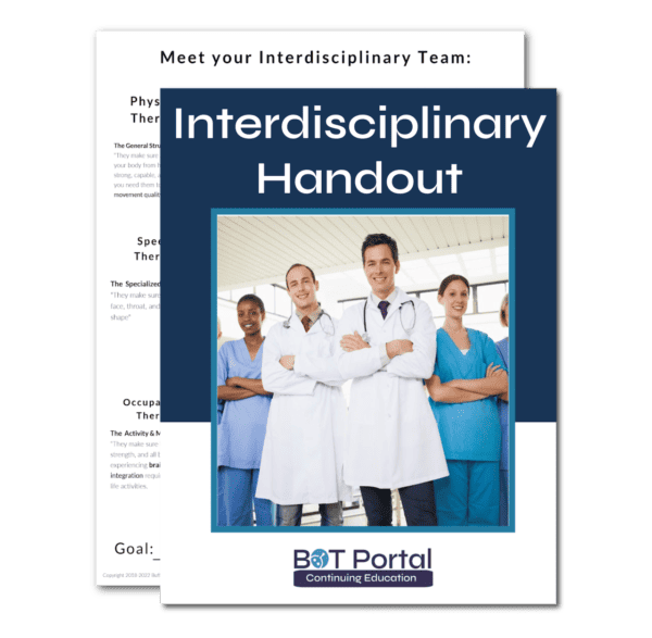 Interdisciplinary Handout - Buffalo Occupational Therapy