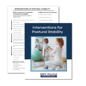 Interventions for Postural Stability - Buffalo Occupational Therapy 