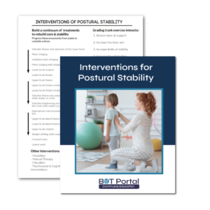 Interventions for Postural Stability - Buffalo Occupational Therapy