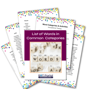 List of Words in Common Categories for Word Finding - Buffalo Occupational Therapy