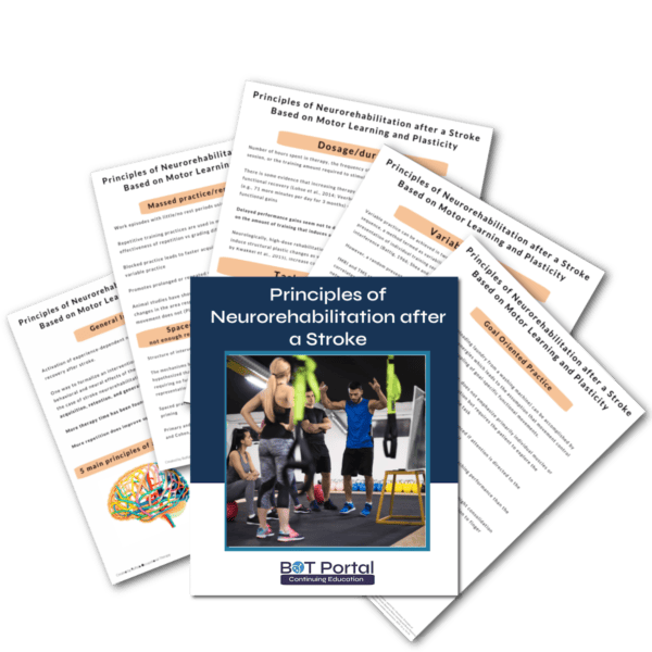Principles of Neurorehabilitation after a Stroke Based on Motor Learning and Plasticity - Buffalo Occupational Therapy