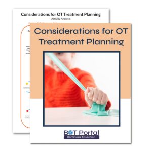 Considerations for OT Treatment Planning Thumbnail - Buffalo Occupational Therapy Activity Analysis Considerations for OT Treatment Planning Activity analysis is a crucial process in occupational therapy (OT) rehabilitation that involves breaking down everyday tasks or activities into smaller components to understand how they affect a person's ability to function independently. This analysis helps occupational therapists design tailored treatment plans that address specific challenges and goals Activity analysis is a vital component that helps therapists understand the challenges individuals face in performing everyday activities.